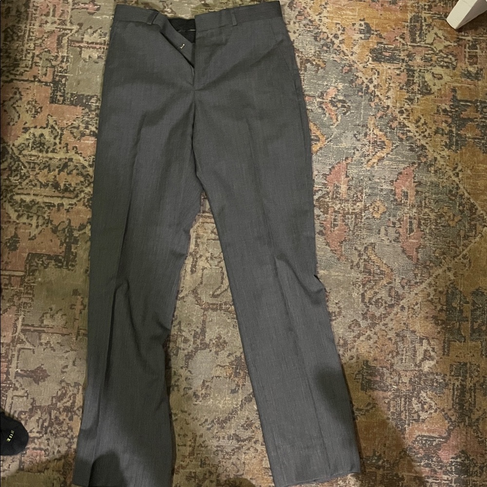 Kenneth Cole Black Textured Pants